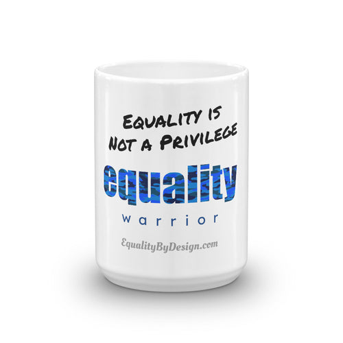 Equality Warrior Action Mug (Camo Blue)